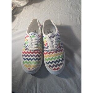 Vans Unisex Rainbow Chevron Canvas Sneakers Size 6